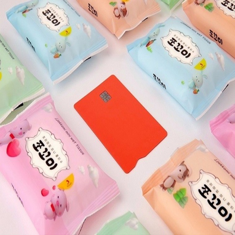 지니몰 쪼꼬미 휴대용 미니 물티슈 120팩 평량55g