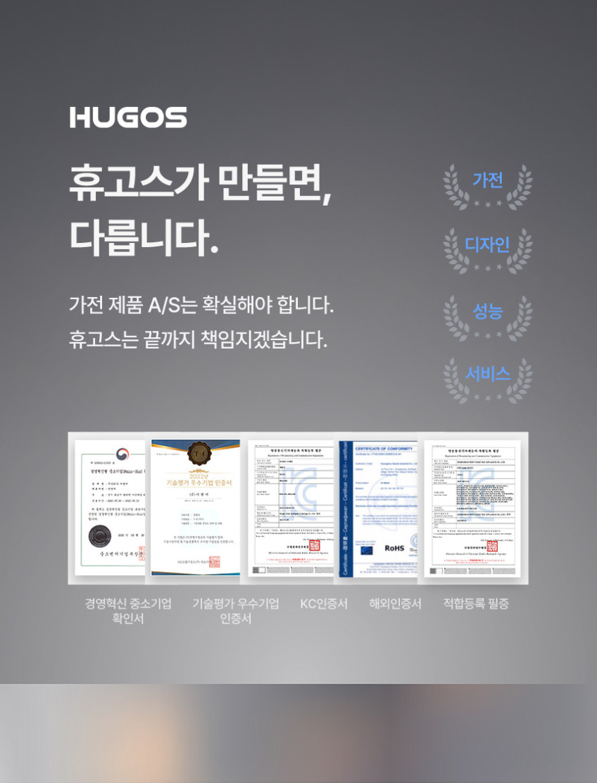 휴고스 모션감지 360도 입체회전 BLDC 벽걸이 서큘레이터 리모콘 판매처 상세 정보 이미지 4