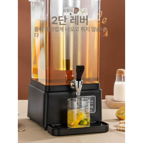 프리미엄 업소용 한약 약탕기 홍삼 제조기 워머기 12L 사워플럼 티포트 원형 포함 우드 그레인 1L 이상 12L 온수통 미포함 블랙 1L 이상 - 상세 이미지 4