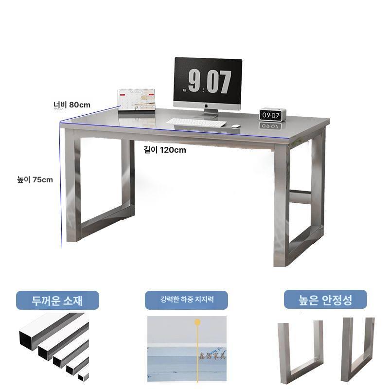 업소용 스테인레스 카페 스텐 사각 음식점 매장용 테이블 입구 프레임 스타일 120x60x75 - 상세 이미지 5