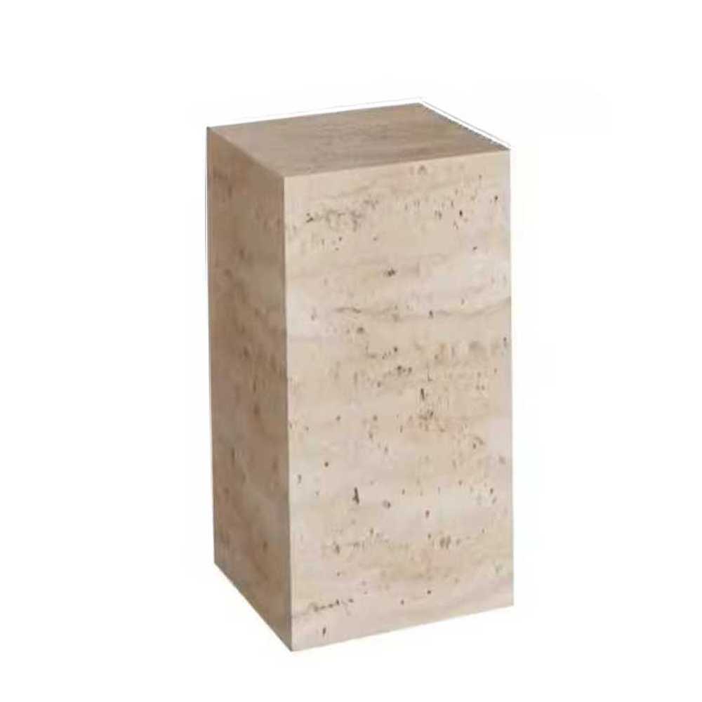 사각 전시대 나무색 스튜디오 사무실 진열대 박스 정사각형 30x30x50cm - 상품 이미지