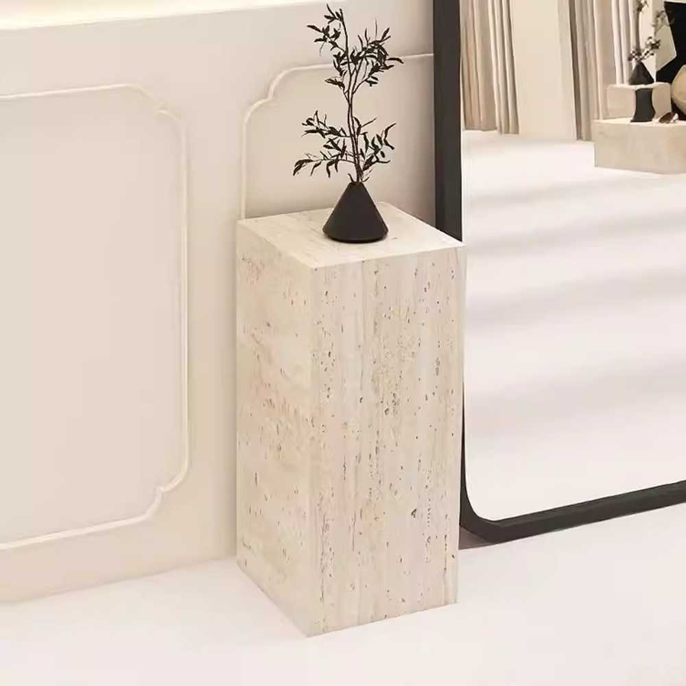 사각 전시대 나무색 스튜디오 사무실 진열대 박스 정사각형 30x30x50cm - 상세 이미지 2