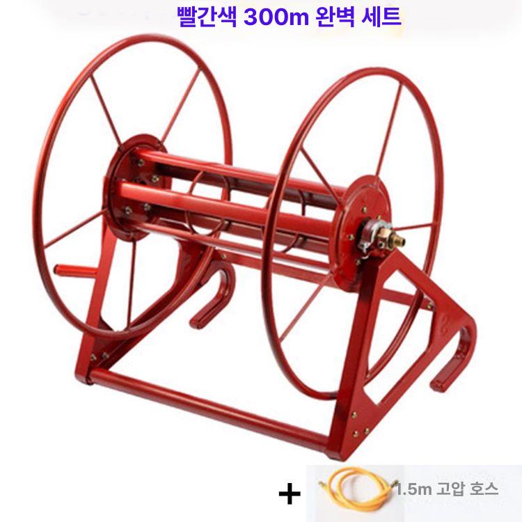 호스릴감는거 정리 권취 농약줄 신형 100m 보관대 C 두꺼운 200m (블랙 본체) - 상세 이미지 4