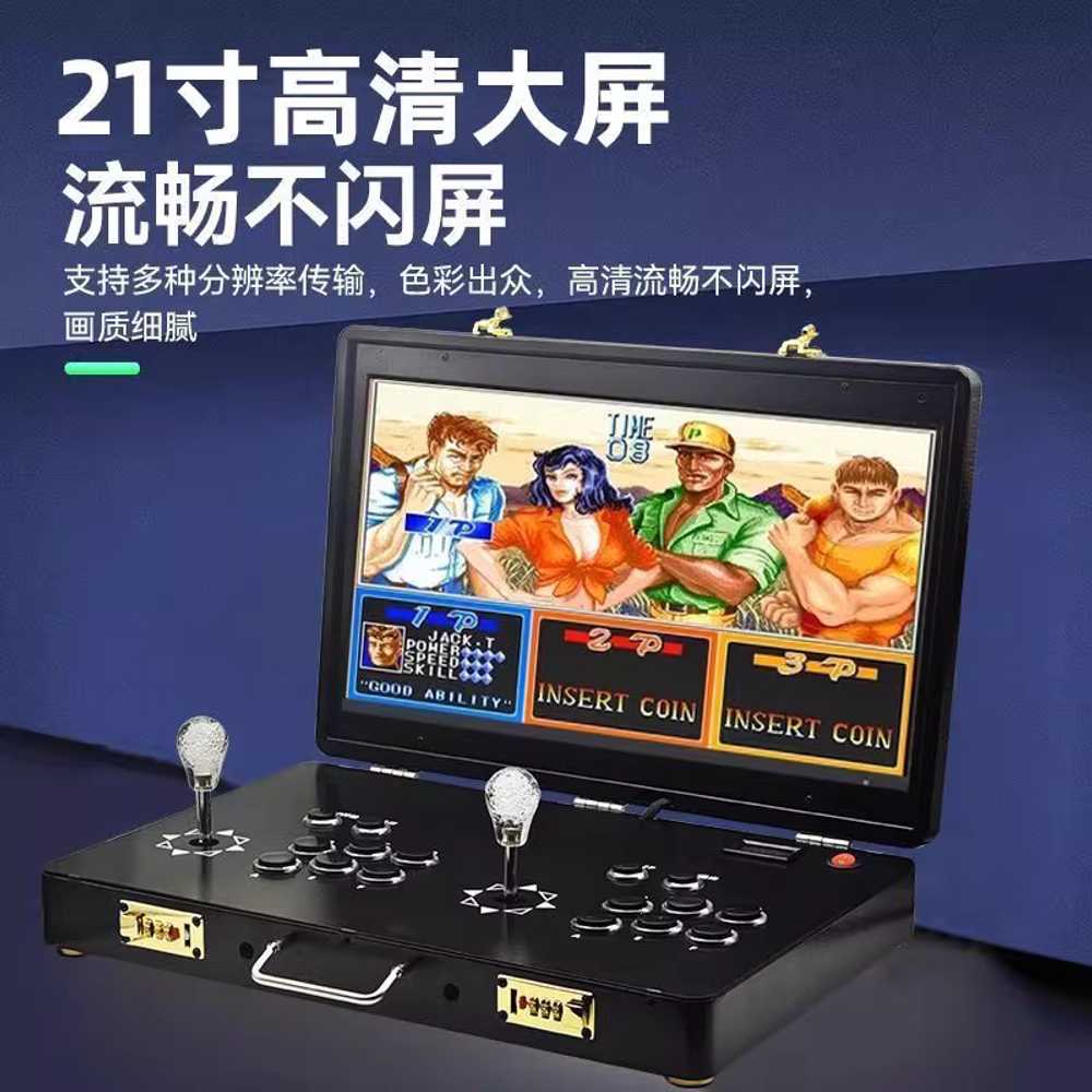 가정용 오락실 게임기 일체형 고전 패밀리 콘솔 옛날 21인치 접이식 PC/플러그인 손잡이 X - 상세 이미지 4