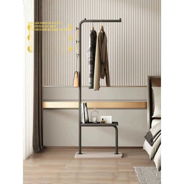 프리미엄 침실 멀티 150cm 높은 이동식 스탠드형 옷걸이대 선반형 앤화이트루트 150cm 앤화이트루트 - 상품 이미지