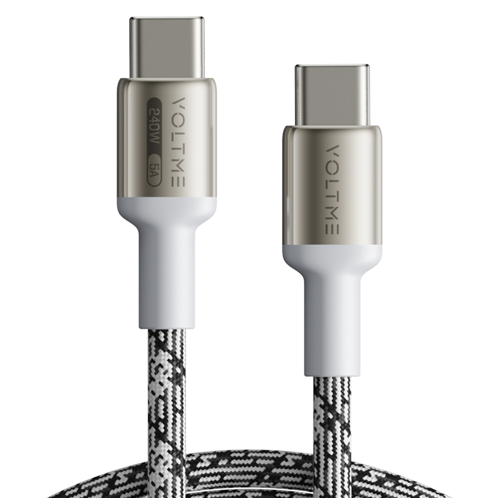볼트미 Pixel 240W PD3.1 C to C타입 초고속 충전케이블 그레이, 1개, 2m - 상품 이미지
