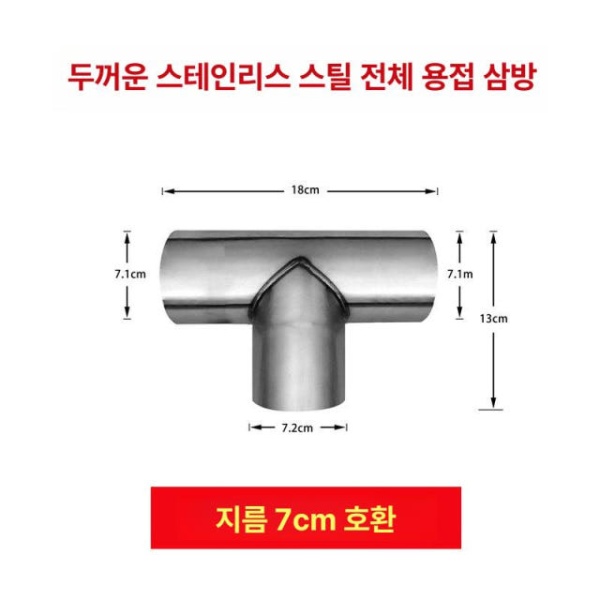 프리미엄 덕트 배출구 후드 환풍기통 화장실 두꺼운 스테인리스 방수캡 7.2cm 내구성 환풍구 보호망 원형 304 고정파이프클램프 한 쌍 범용 7c - 상세 이미지 5