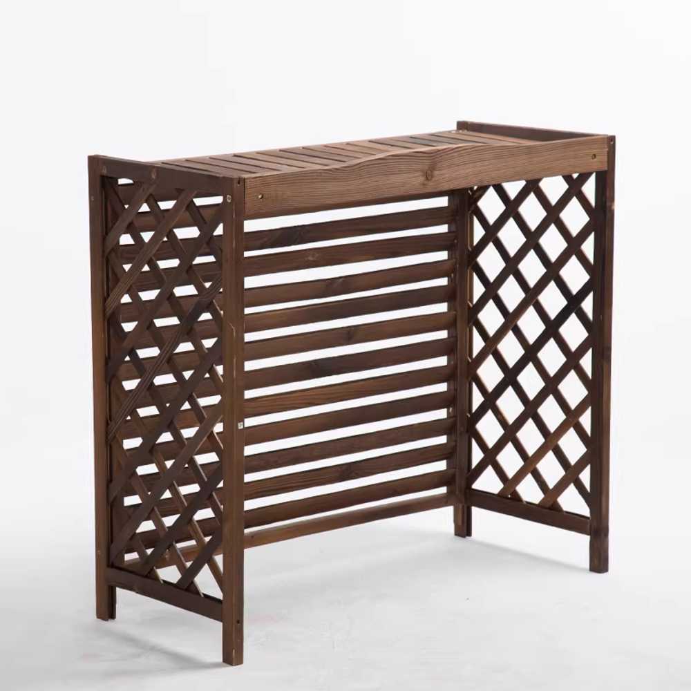 에어컨 실외기 커버 원형구멍 프레임 차폐 햇빛 합금 80x90x40cm - 상세 이미지 5