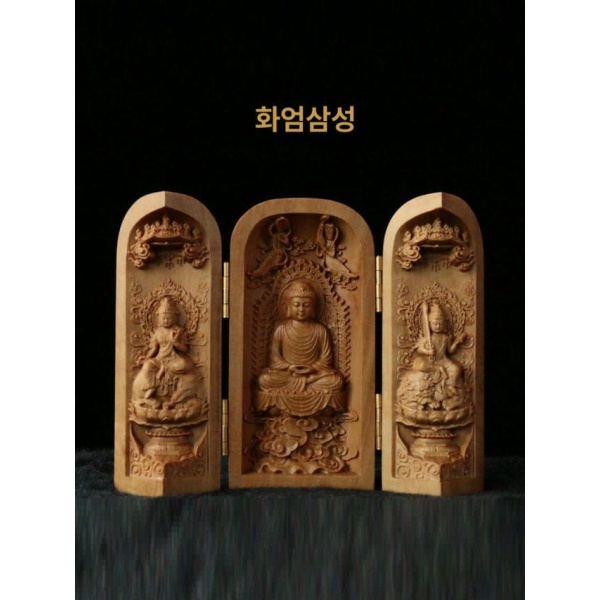 정교한 수제 아미타불 미니목각불상 관세음보살 회양목 불감 티크-천수관음 티크-천수관음 - 상세 이미지 5