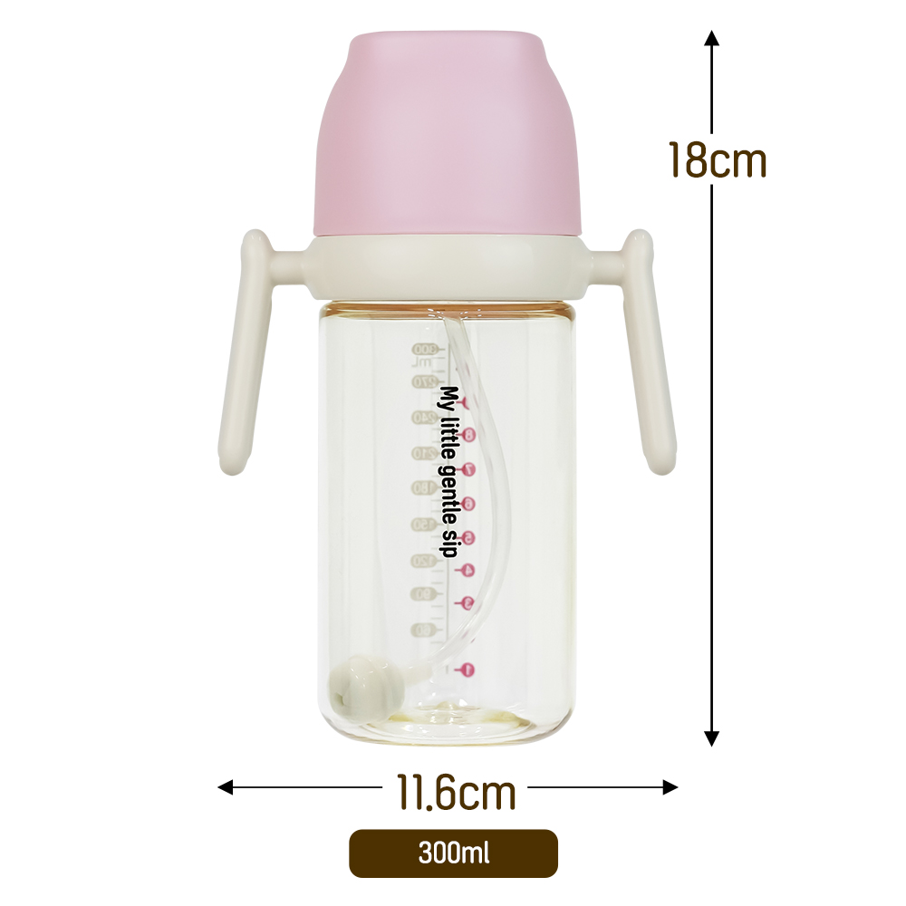 아기 빨대컵 2개세트 유아 PPSU 어린이집 자기주도 물병 온도감지 240ml 300ml - 상세 이미지 5