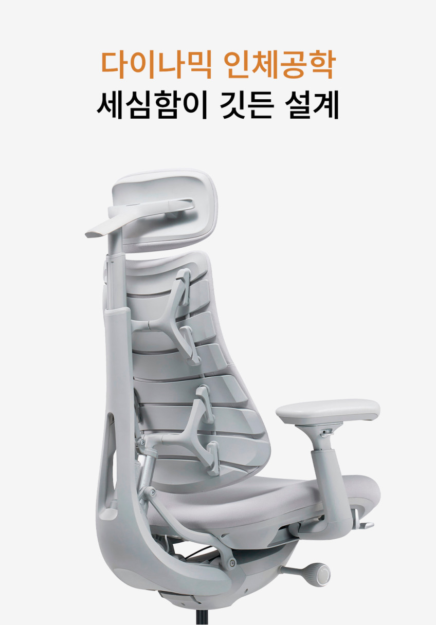 리버노보 옴니 인체공학 의자 사무용의자 LiberNovo Omni Space Gray 판매처 상세 정보 이미지 3