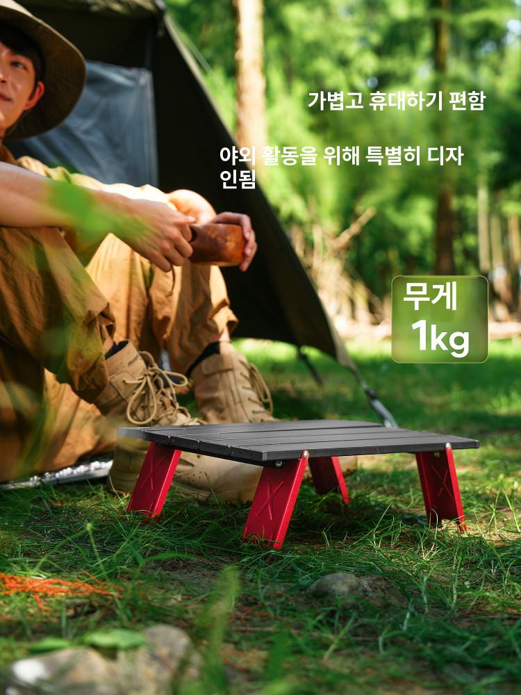 초경량 휴대용 테이블 야외용 차박용 미니 야외 폴딩 실버 접이식 캠핑테이블 차박 피크닉 - 상세 이미지 3