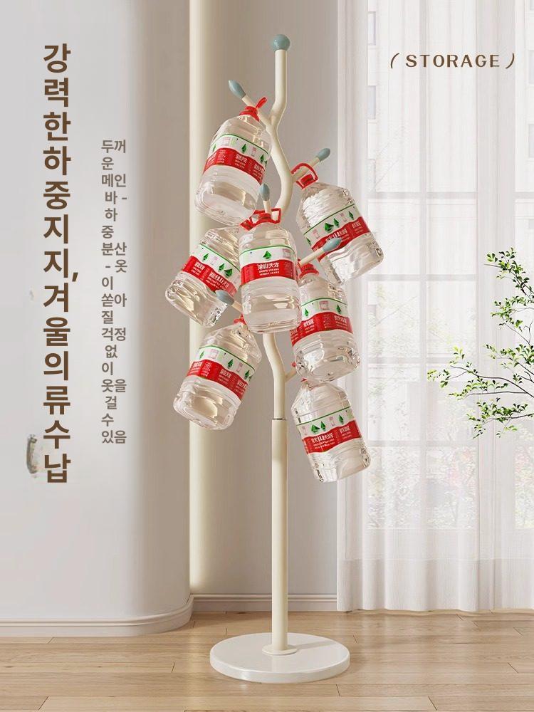 고급 럭셔리 스탠드옷걸이 호텔행거 옷가게 코트랙 크림화이트 그린 후크 - 상세 이미지 4