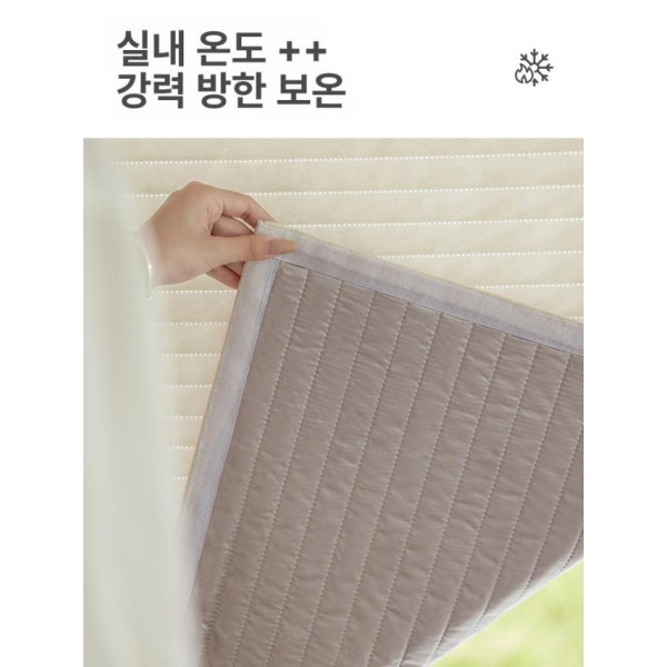 프리미엄 방풍 단열 커튼 방음 햇빛 두꺼운 소재 밀크화이트 0.9 x 1.0m 밀크화이트 0.9 x 1.0m - 상세 이미지 2