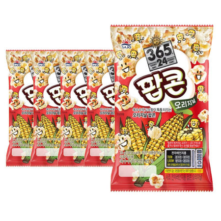 사조 로하이 전자렌지용 팝콘 4가지맛 영화관 간식 홈간식 오리지널, 70g, 5개