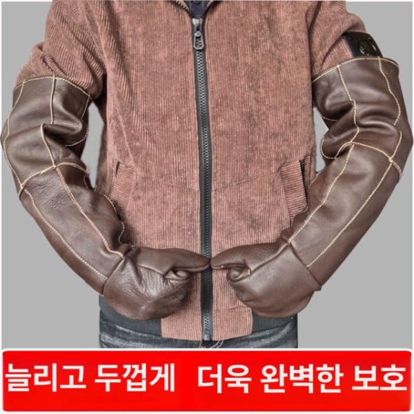 강력한 보호용 장갑 물림방지 용접용 훈련용 동물구조용 대형견 이중층 두꺼운 악어 거미 가죽 대형악어용 l 두꺼운 뱀 물림 가죽 다리 보호대 뱀물림 l - 상세 이미지 4
