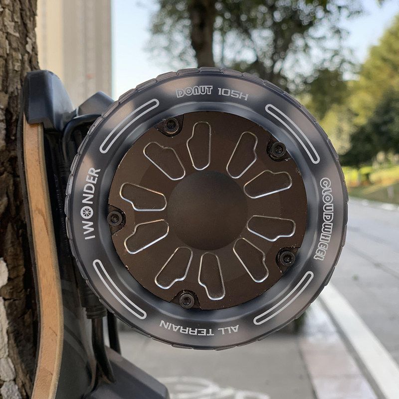 클라우드휠 디스커버리 버전 전동스케이트보드 블랙 105mm 벨트 클라우드 휠 - 상품 이미지