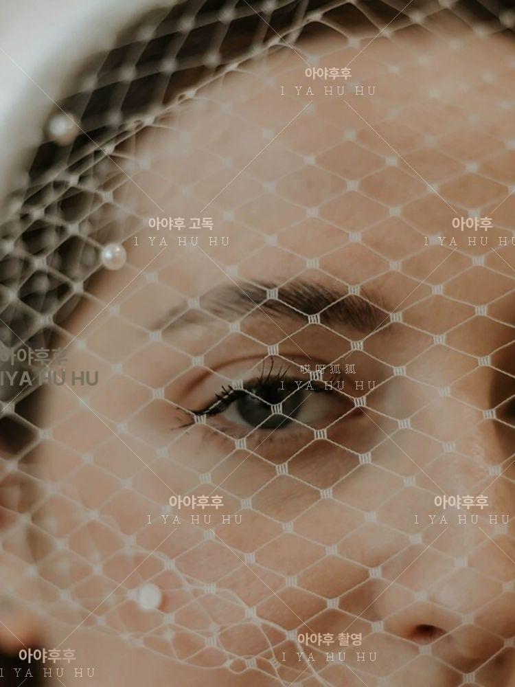 베일 소품 커버 신부 웨딩 새틴 면사포 얼굴 화보 촬영 교회 빗 레이스 페이스 롱 여성 - 상세 이미지 3