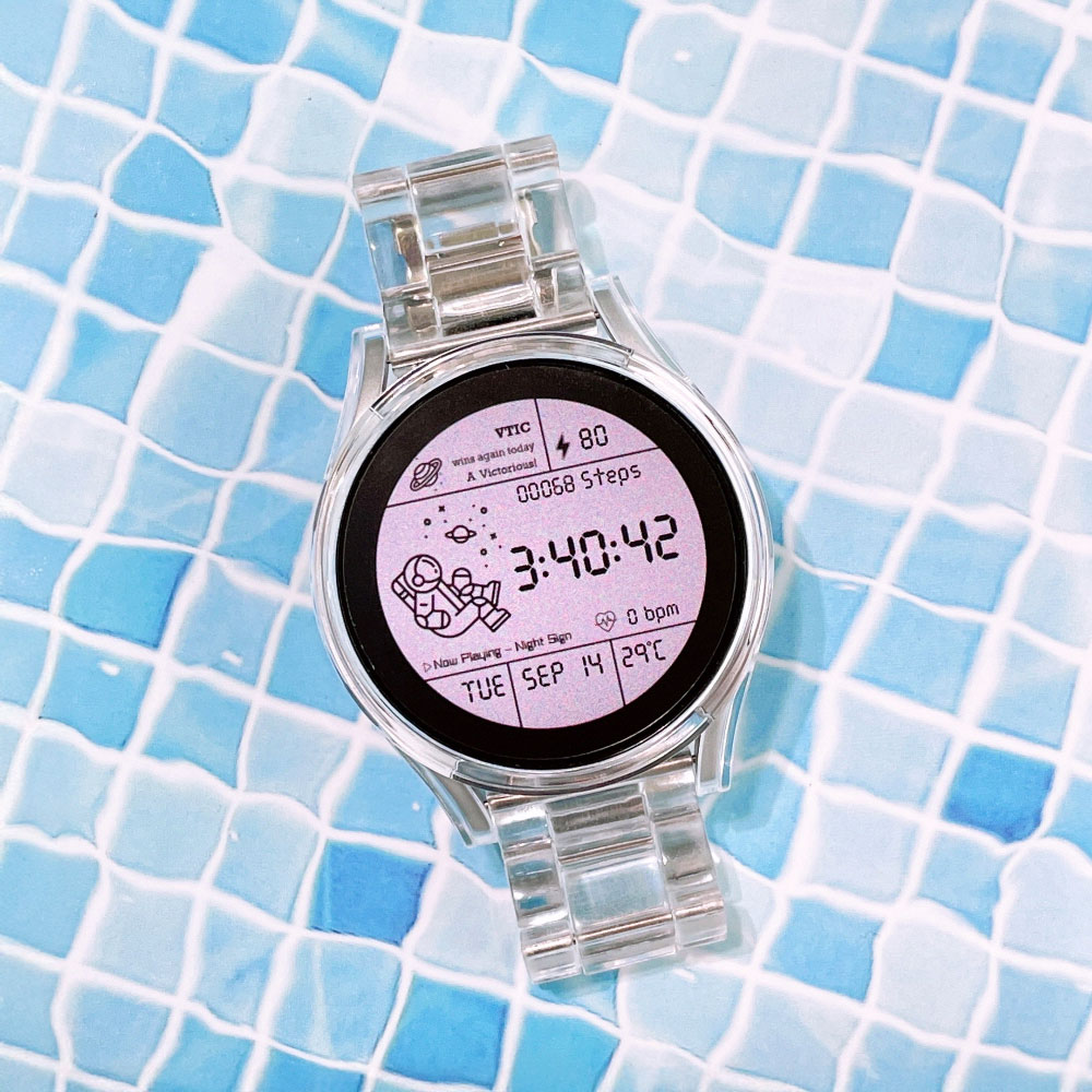 우먼스9999 갤럭시워치 7 스트랩 투명 갤워치 6 5 4 클래식 액티브2 호환 밴드 시계줄 제품 이미지