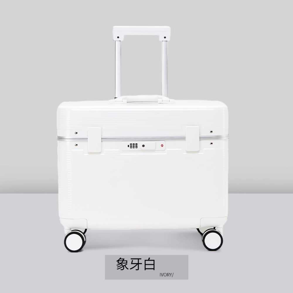 위로 여는 캐리어 알루미늄 여행 트롤리 케이스 가방 18인치 이미지 6
