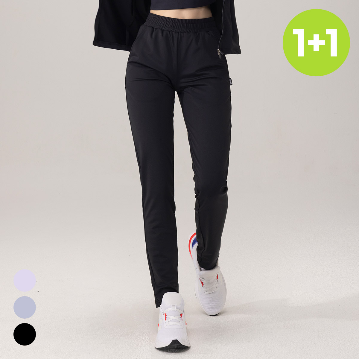 에버라스트 1+1 여성 트레이닝 바지 슬림핏 트랙팬츠 - 상품 이미지