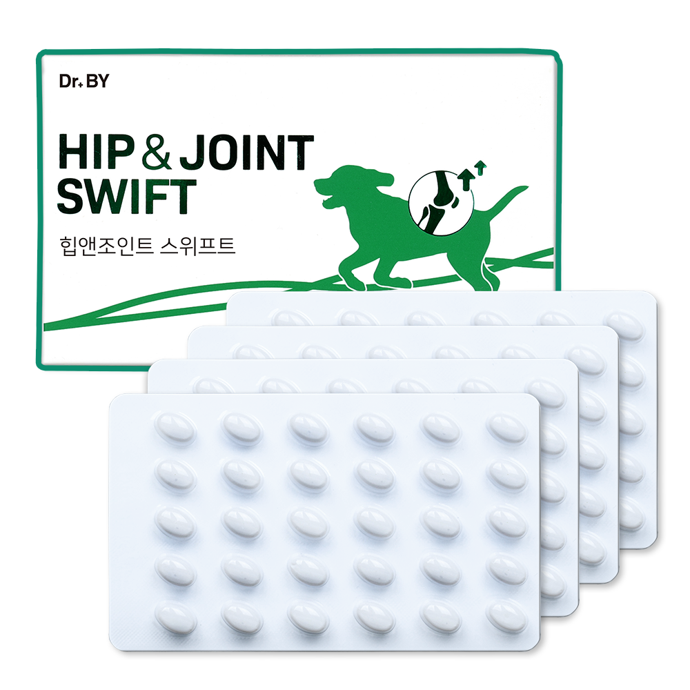 닥터바이 강아지 관절 영양제 슬개골 탈구 무릎 고관절 케어 절뚝거림 힙앤조인트스위프트, 120캡슐, 1개
