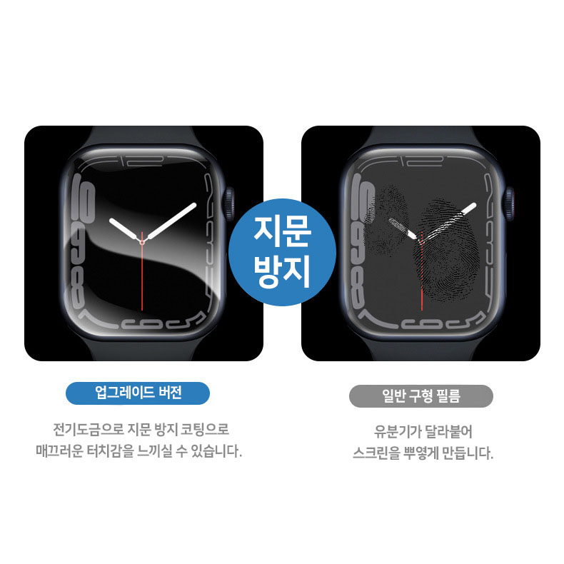 우먼스9999 애플워치11 필름 액정보호 하이드로겔 10 9 8 7 6 SE2 SE3 호환 - 상세 이미지 5