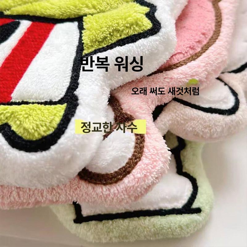 산리오 핸드 타월 주방 손 수건 양털 소재 고흡수 타올 다용도 화장실 욕실 마이멜로디 20x24x1mm - 상세 이미지 4