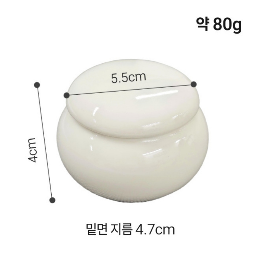 액막이소금단지 달항아리소금단지 백자 경옥고 미니 옹기 - 상세 이미지 3