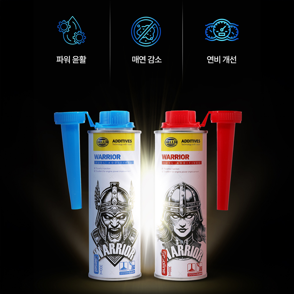 독일 HELLA 헬라 워리어 연료첨가제 300ML 휘발유 가솔린용 경유 디젤용 - 상품 이미지
