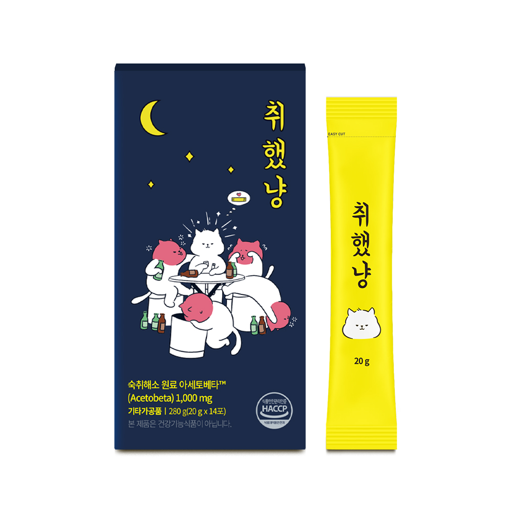 취했냥 스틱 젤리 숙취해소제 14포, 1박스 - 상품 이미지