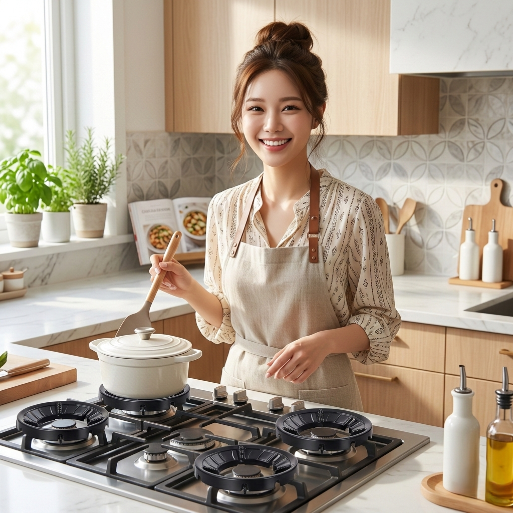 가스비 절약 가스렌지 바람막이 가드 뚝배기 안전 보조 삼발이 이미지 6