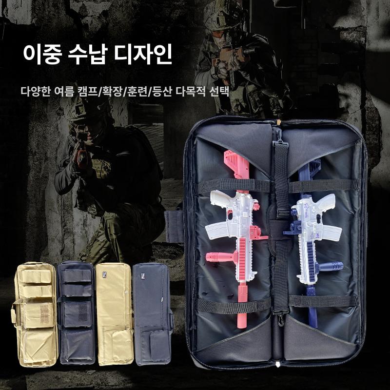 대용량 다기능 에어소프트건 가방 수납 전술 캐리어 블랙 에그 심플 (A 등급) 85cm - 상세 이미지 2