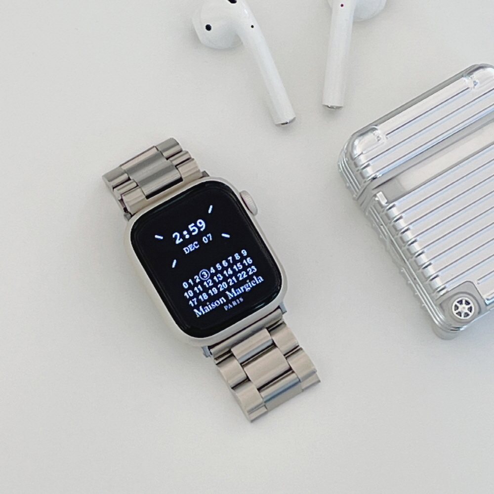 우먼스9999 애플워치 SE3 SE2 11 10 9 8 7 6 스트랩 메탈 호환 밴드 시계줄 제품 이미지