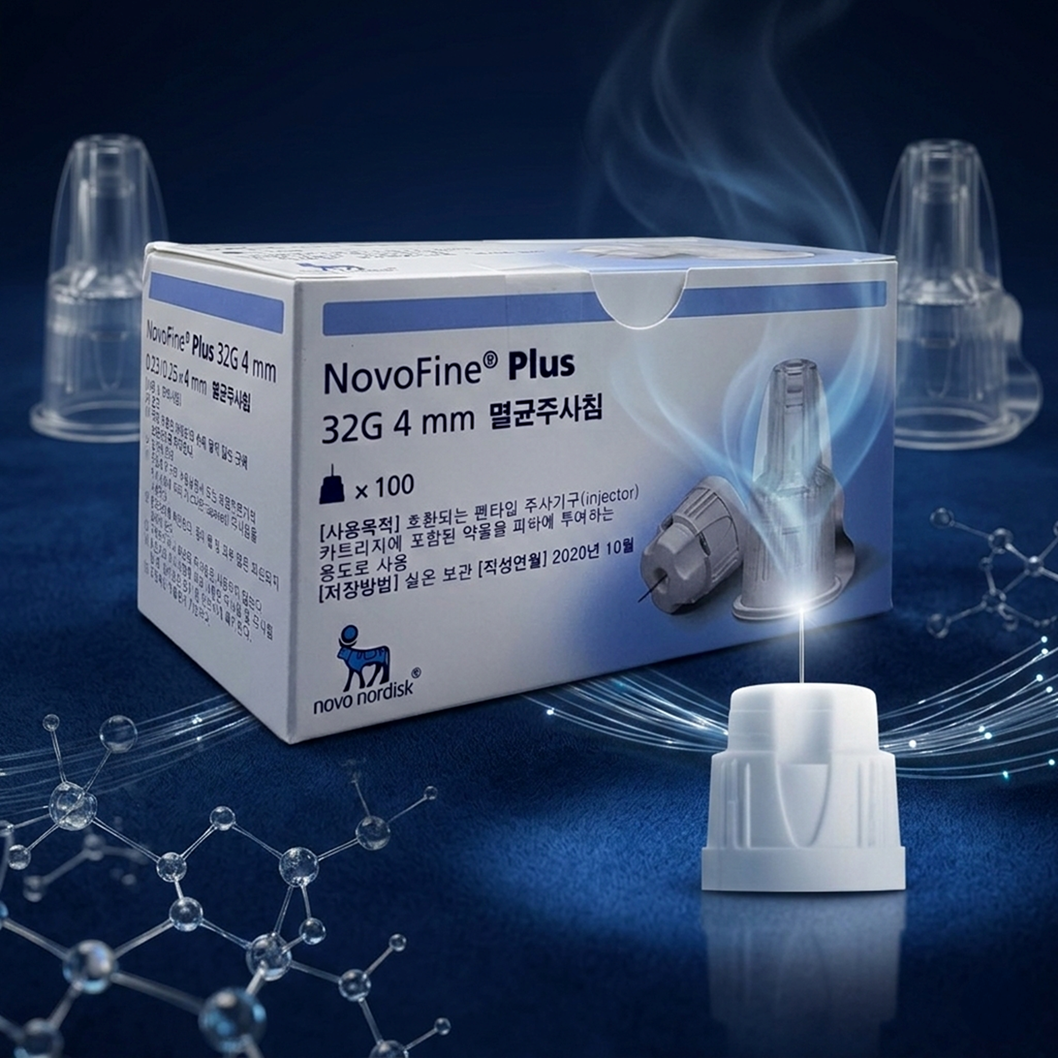 32G 4mm 노보파인 플러스 인슐린 펜니들 1박스 주사침 주사바늘 위고비 삭센다 호환 - 상품 이미지