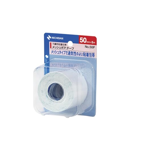 니치반 점착 붕대 메시포어 테이프 50mm 폭 5m 길이 1롤