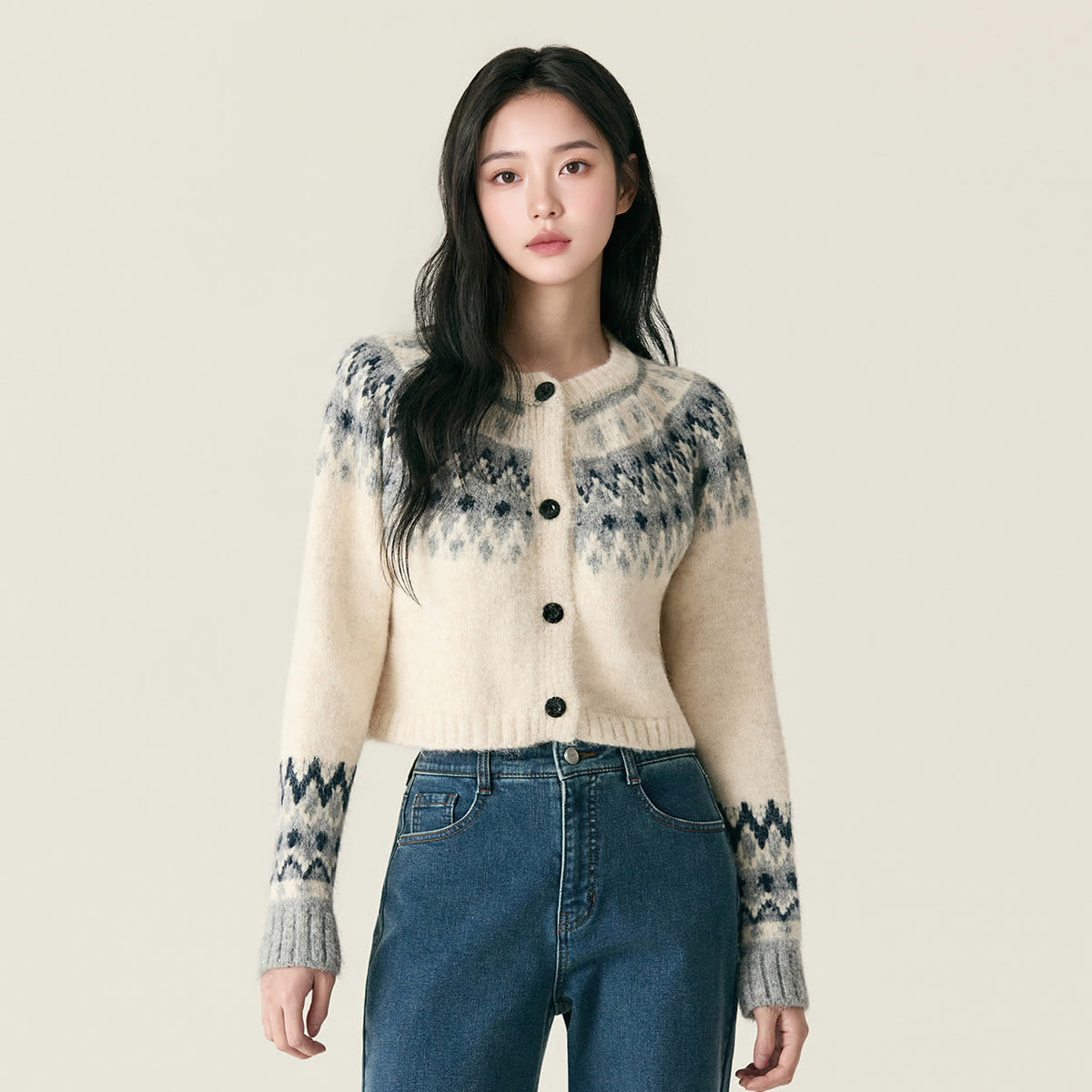 로엠 크롭 페어아일 가디건 RMCKG11RTF 가격 비교 roem 로엠 크롭 페어아일 가디건 RMCKG11RTF