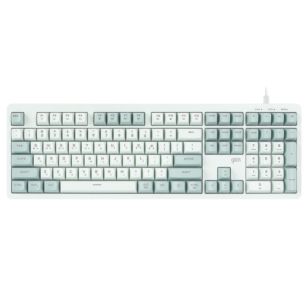 [당일출고] 제주바다 OPK108 풀윤활 무소음 방수 유선 키보드 그린 라이트, 플런저 - 상세 이미지 2
