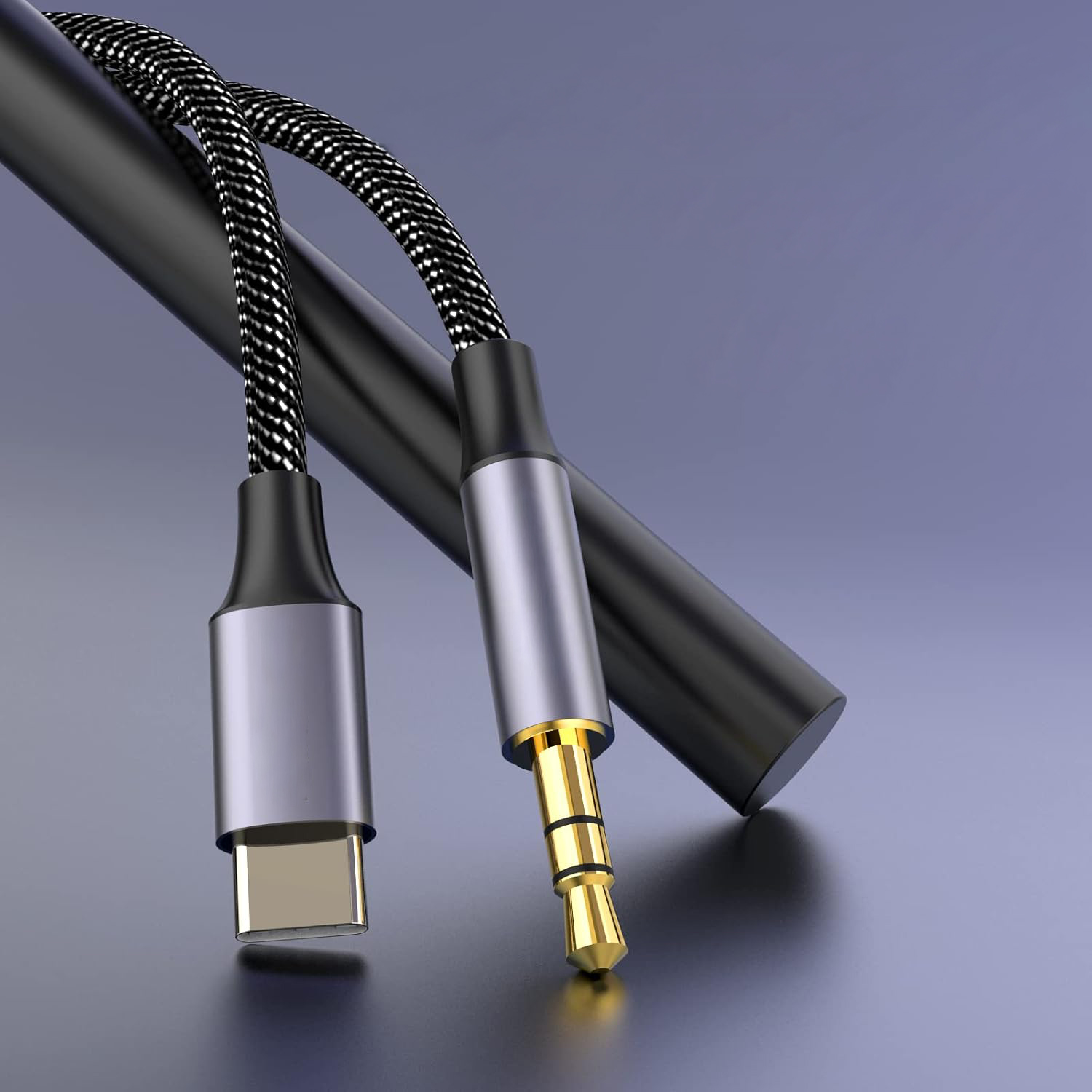 옵토프로 C타입 to 3.5mm AUX 스테레오 오디오 케이블 0.5m 상품 이미지