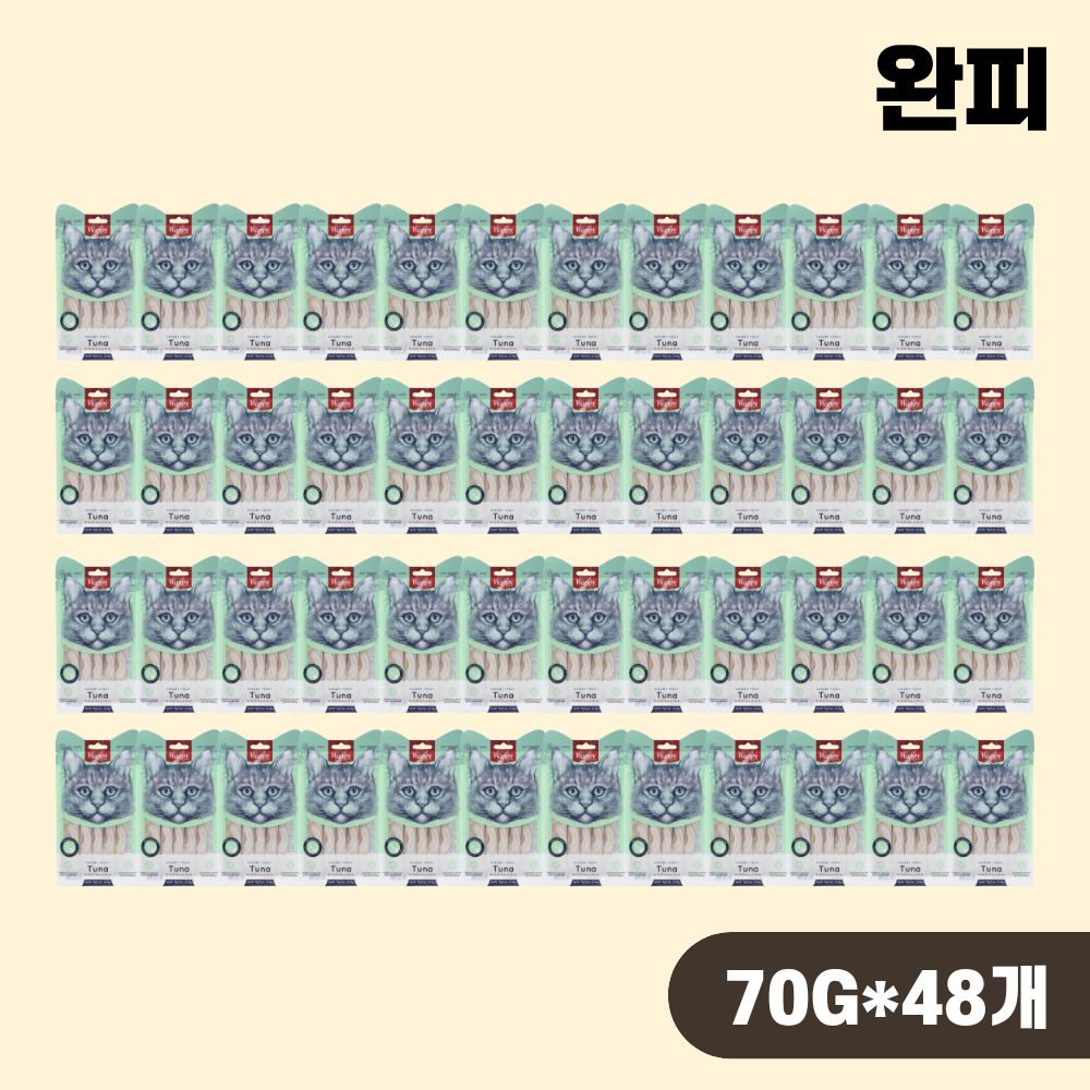 완피 크리미 퓨레 짜먹는 고양이간식 참치 가리비, 70g, 48개 - 상품 이미지