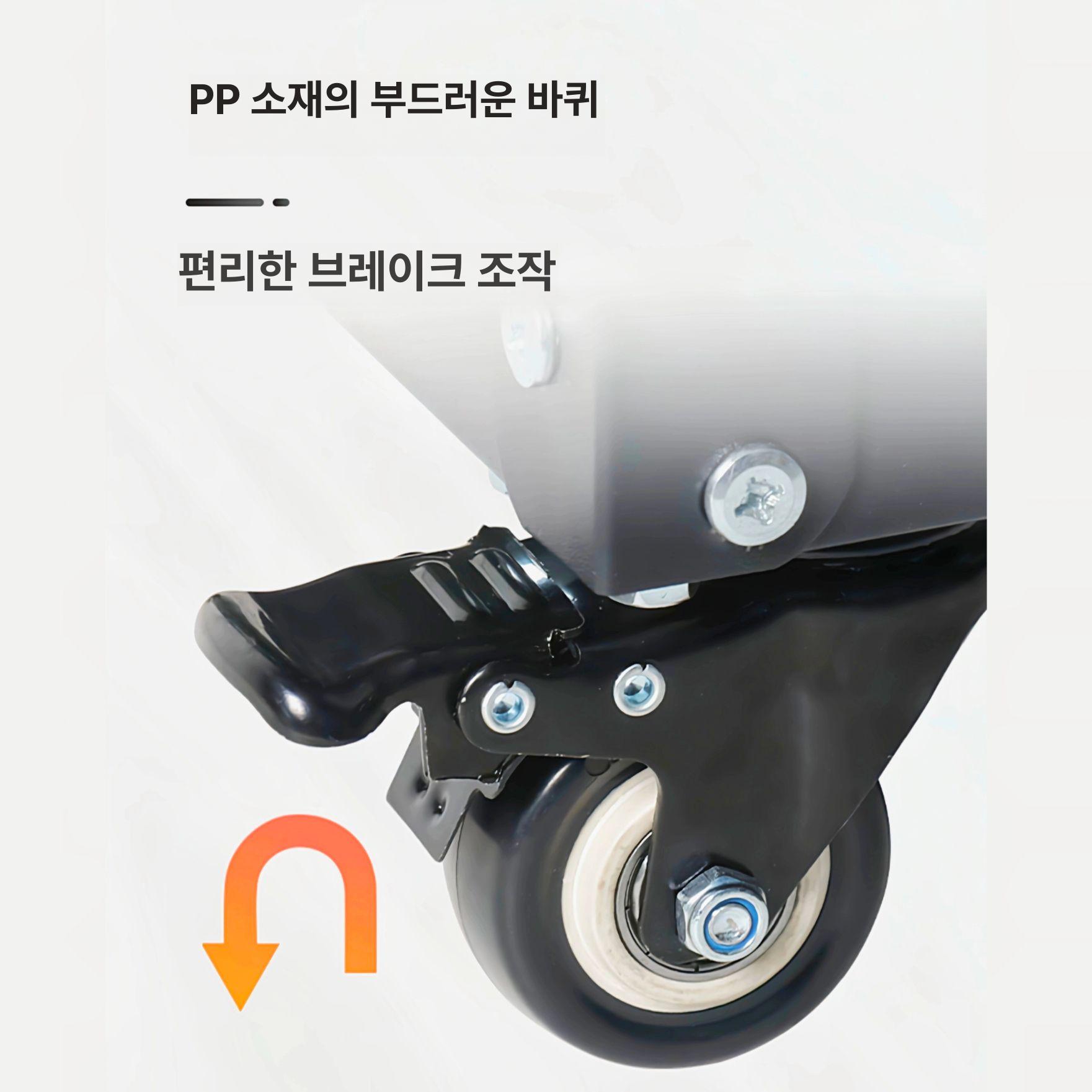 운동기구 카트 요가 소도구 거치대 폼롤러 보관함 선반 블랙 두꺼운 (간격 조절 불가) - 상세 이미지 5