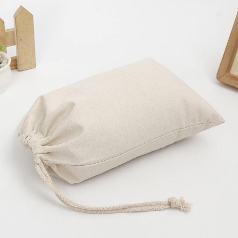린넨 파우치 복조리 캔버스 복주머니 더스트백 스트링 기타 내추럴 11x13cm - 상세 이미지 5