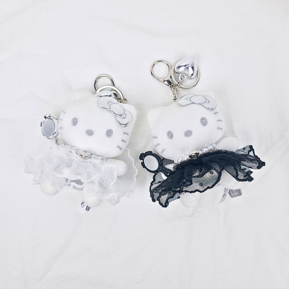 헬로키티 프린세스 인형 키링 산리오 커스텀 백꾸 블랙 화이트 DIY 드레스 키티 키홀더 이미지 4