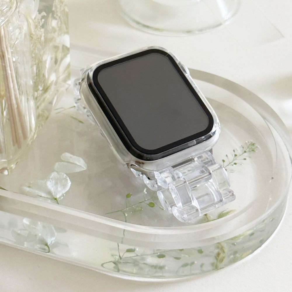 우먼스9999 애플워치 11 스트랩 투명 10 9 8 7 6 SE2 SE3 호환 밴드 시계줄 제품 이미지