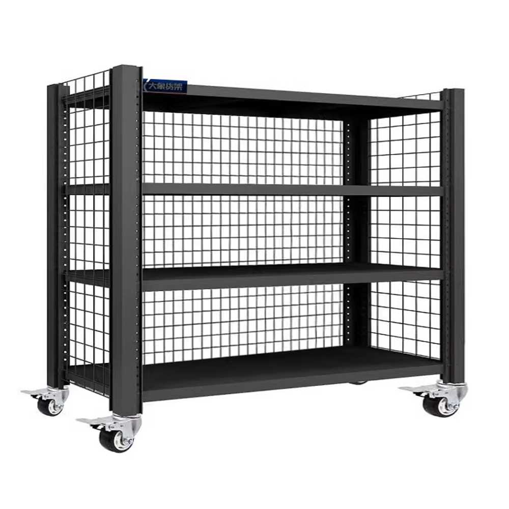 이동식 중량랙 창고 물류 마트 바퀴달린 철제 선반 40x100x200 - 상세 이미지 2