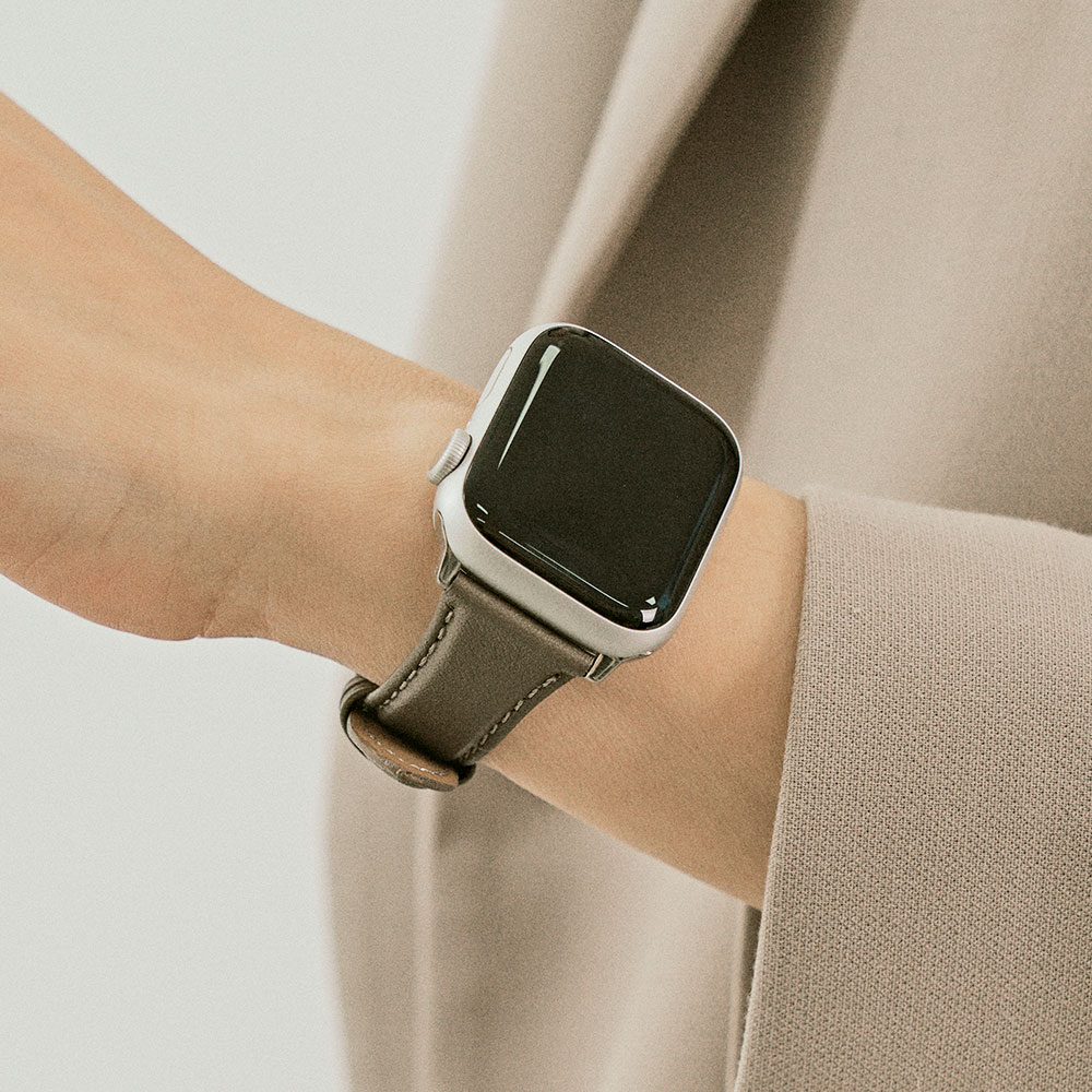우먼스9999 애플워치 11 스트랩 모던 천연 가죽 레더 10 9 8 7 6 SE2 SE3 호환 밴드 시계줄 제품 이미지