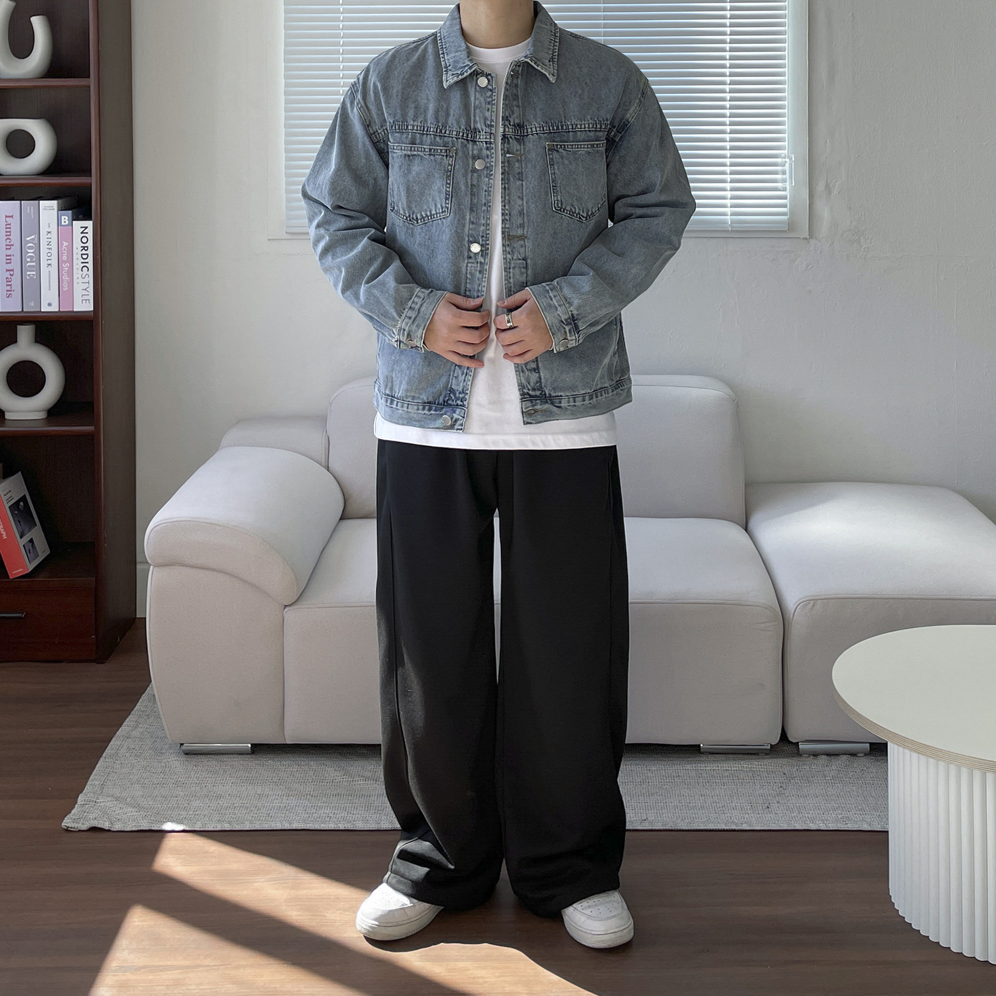 남자 루즈핏 논페이드 워싱 청자켓 5color 이미지 8