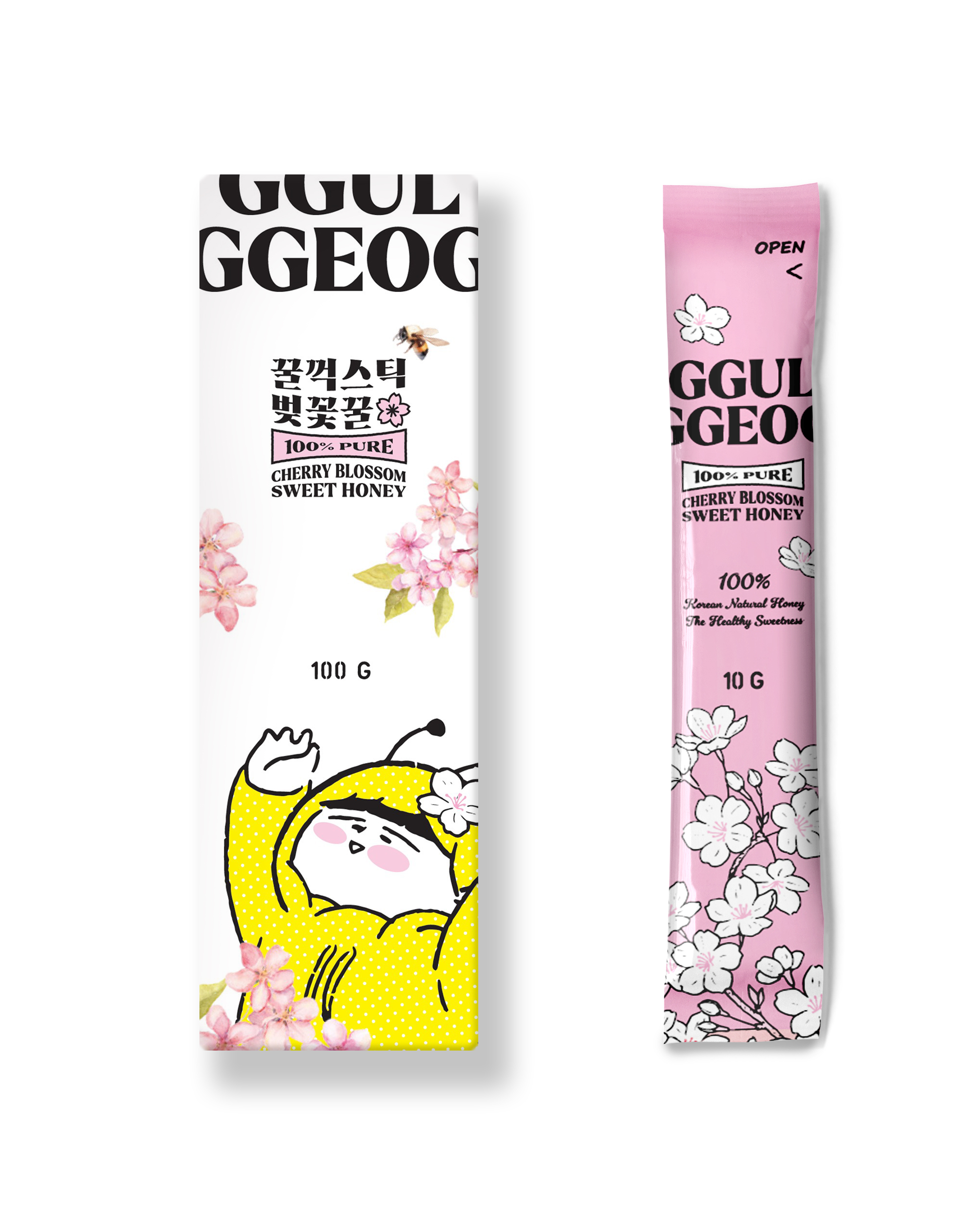 얼리버드 1+1 l 추석특가 l 꿀꺽스틱 벚꽃꿀 에디션 l 향긋한 봄 내음 벚꽃꿀 10g, 30개 - 상세 이미지 3
