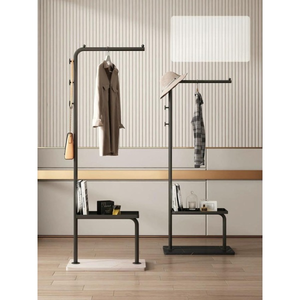 프리미엄 침실 멀티 150cm 높은 이동식 스탠드형 옷걸이대 선반형 앤화이트루트 150cm 앤화이트루트 - 상세 이미지 5