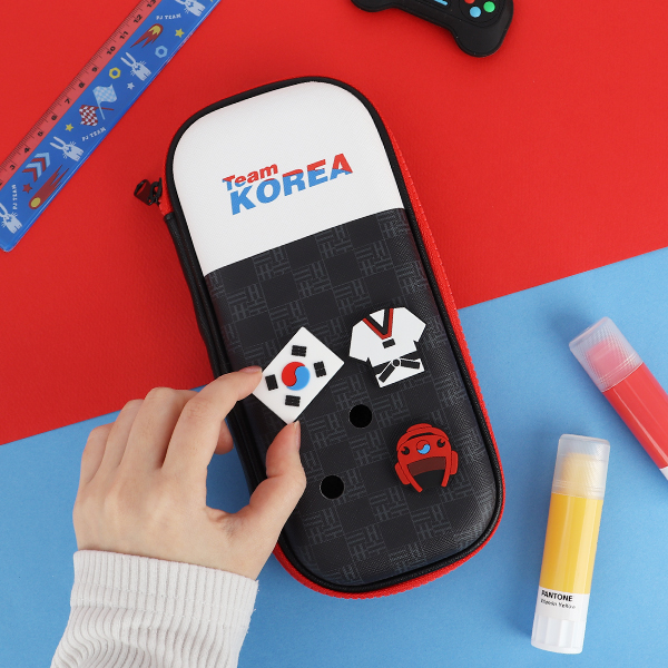 팀코리아 태권 EVA 파우치 초등 남아 필통 새학기 준비물 태권도 캐릭터 튼튼한 파우치 - 상세 이미지 3